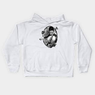 Wednesday Adams playing cello Kids Hoodie